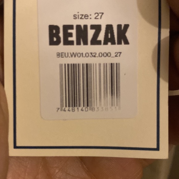 Benzak Denim W-01 Straight 12oz Ecru Selvedge Size 27 NWT - Picture 9 of 9